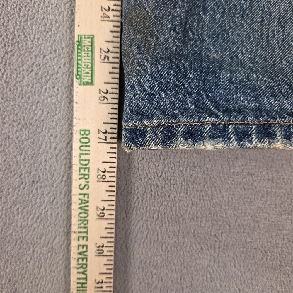 Levis 501 Jeans Mens Selvedge Straight Button Fly Distressed Fits‎ 30x27